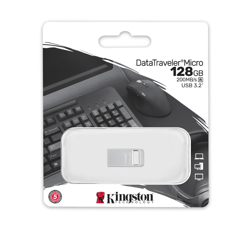 Memoria Flash Kingston Datatraveler Micro Unidad Flash USB Ultrapequeño Con Metal Pre