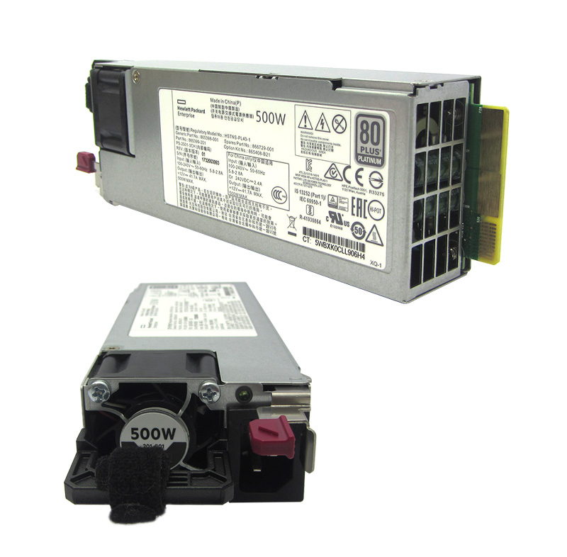 Fuente De Alimentación Hpe 865408-B21, 500W, 100V- 240Vac, 80 Plus Platinum, Hot-Plug