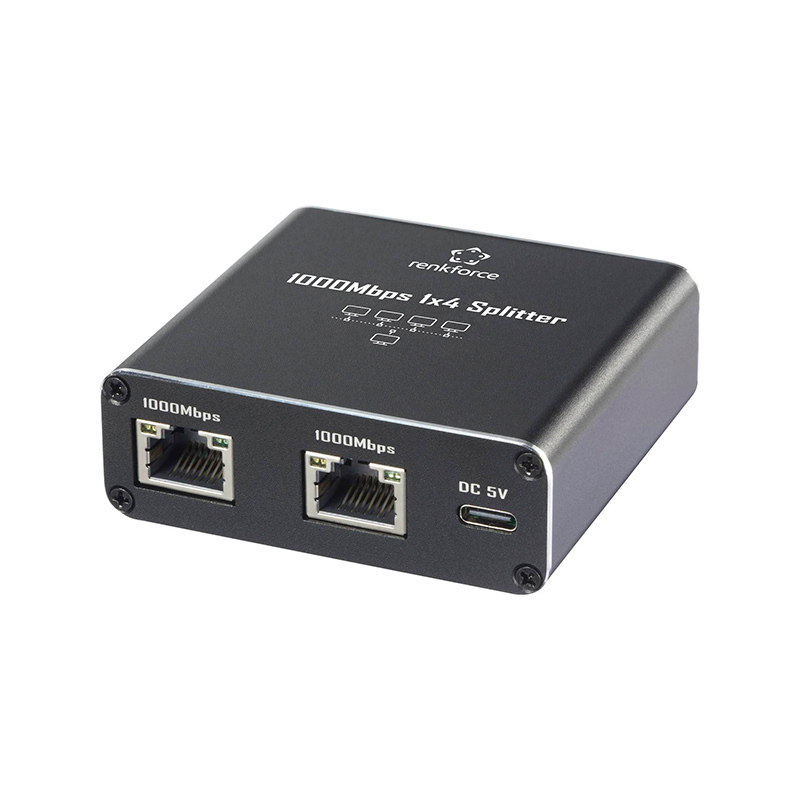 Switch Gigabit Ethernet Renkforce Rf-Ges-400 Con 4 Puertos RJ45 Y Alimentación Por Us