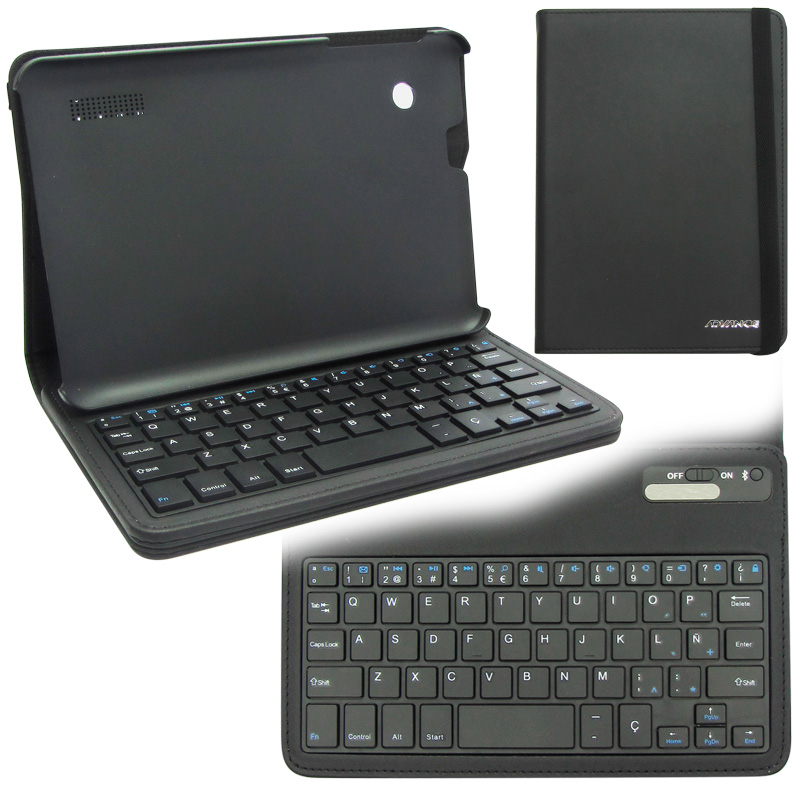 Estuche Advance Con Teclado Bluetooth, Negro.para Tablet Advance Smartpad Sp7146