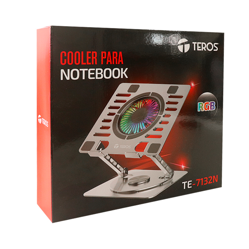 Cooler Teros Te-7132N, Compatible Con Notebooks De Hasta 15.6, 1 Fan De 11 Cmop
