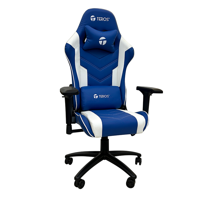 Silla Gamer Teros Te-8126B, Azul Y Blancola Silla Gamer Teros Te-8126B Ofrece Un