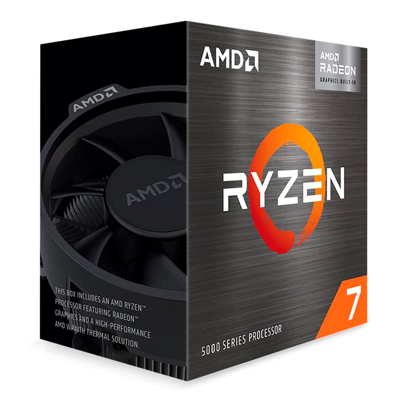 Procesador AMD Ryzen 7 5700G, 3.80 / 4.60Ghz, 16MB L3, 8-Core, Am4, 7Nm, 65W.inc