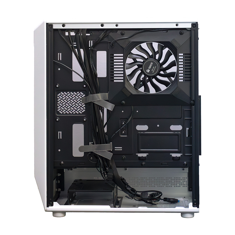 Case Gamer Teros Te-1322G, Mid Tower, USB 3.0 / USB 2.0, Audio, Ventilador Rgb, Blanc