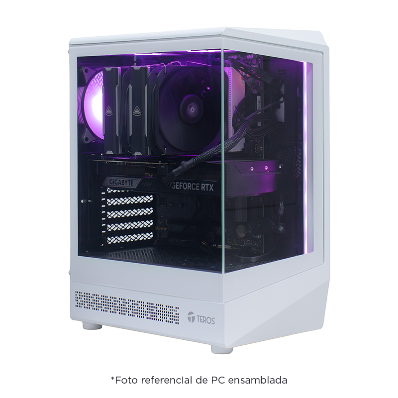 Case Gamer Teros Te-1322G, Mid Tower, USB 3.0 / USB 2.0, Audio, Ventilador Rgb, Blanc