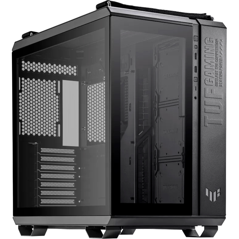 Case Asus Tuf Gaming Gt502, Mid-Tower De Doble Cámara (Dual Chamber), Color Negro