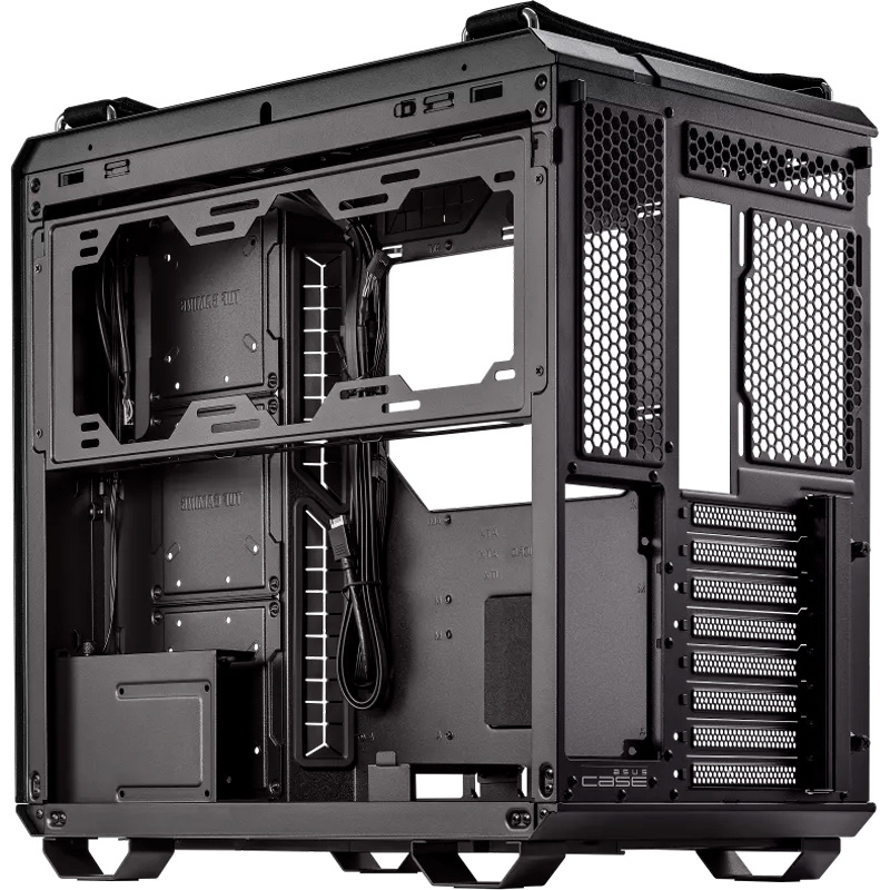 Case Asus Tuf Gaming Gt502, Mid-Tower De Doble Cámara (Dual Chamber), Color Negro