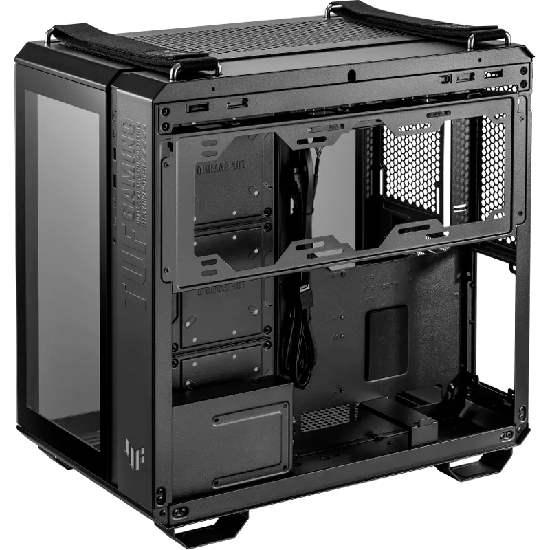 Case Asus Tuf Gaming Gt502, Mid-Tower De Doble Cámara (Dual Chamber), Color Negro