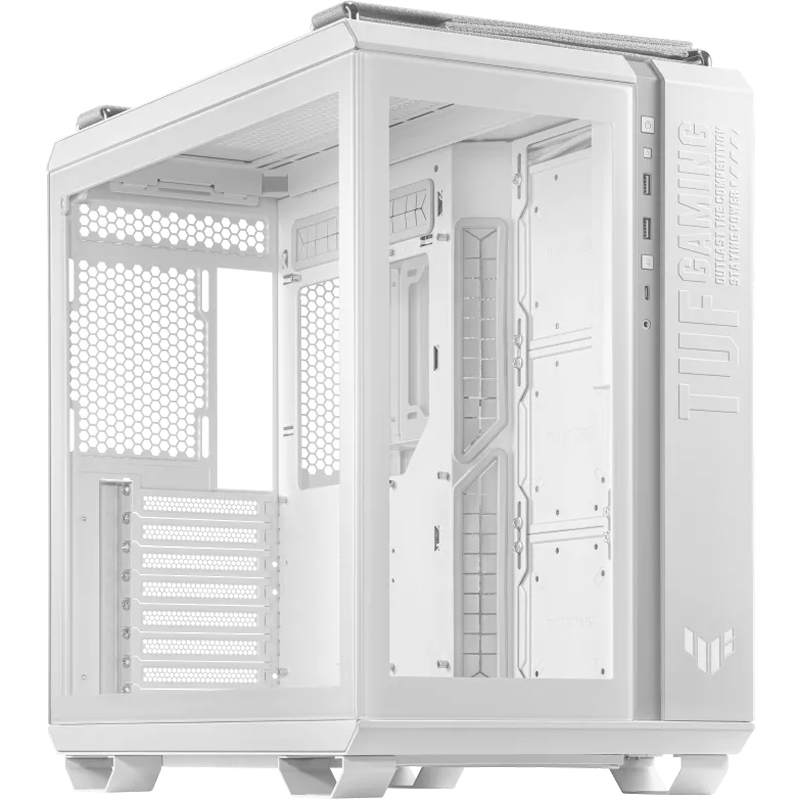 Case Asus Tuf Gaming Gt502, Mid-Tower De Doble Cámara (Dual Chamber), Color Blanco