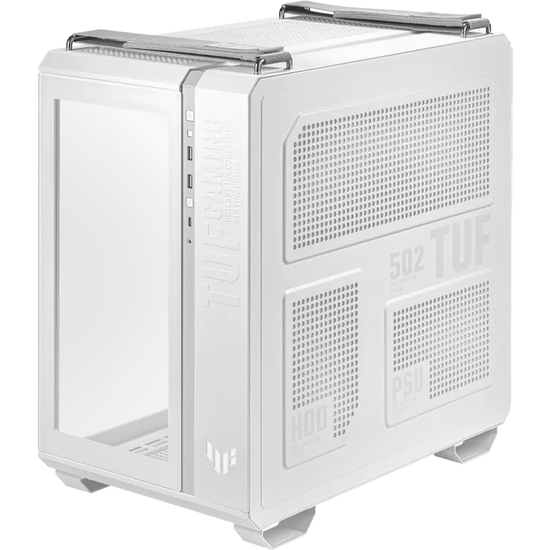 Case Asus Tuf Gaming Gt502, Mid-Tower De Doble Cámara (Dual Chamber), Color Blanco