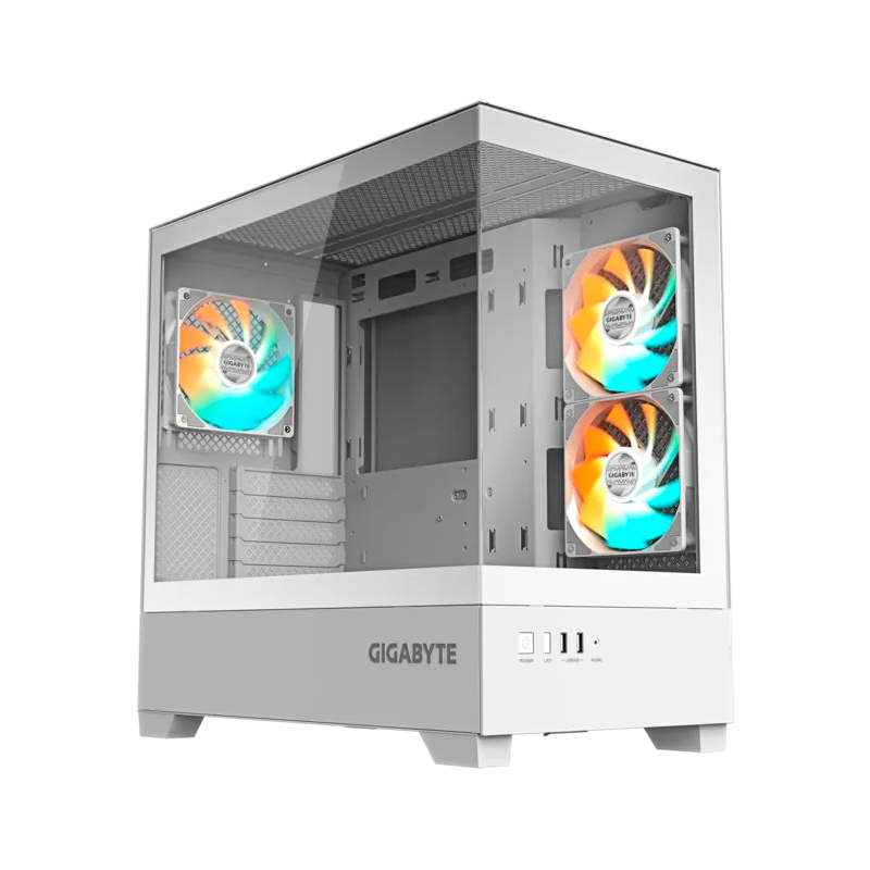 Case Gigabyte Gb-C201P Panoramic, Mid Tower, Compatible Con Mini-Itx/M-Atx, Color Bla