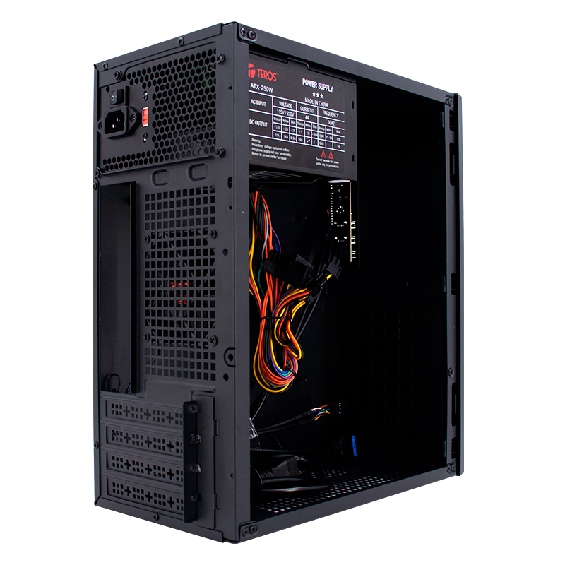Case Teros Te-1033S, Mini Tower Atx, 250 W, USB 3.0 / 2.0, Audio Hd, Negropresen
