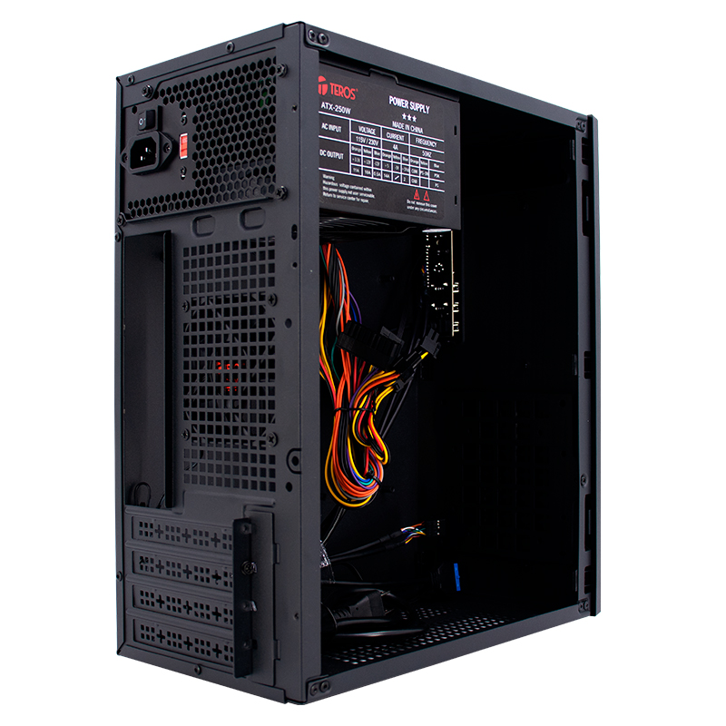 Case Teros Te-1035S, Mini Tower Atx, 250 W, USB 3.0 / 2.0, Audio Hd, Negropresen