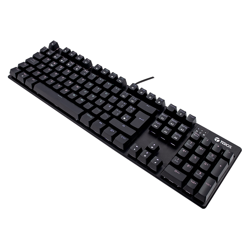 Teclado Mecánico Te-4068G, Retroiluminación Rainbow, USB 2.0, Español, Color Negro @@
