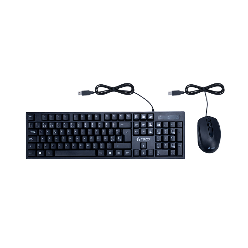 Kit Teclado + Mouse Teros Te-5015S, Negrosimplifica Tus Tareas Diarias Con El Co