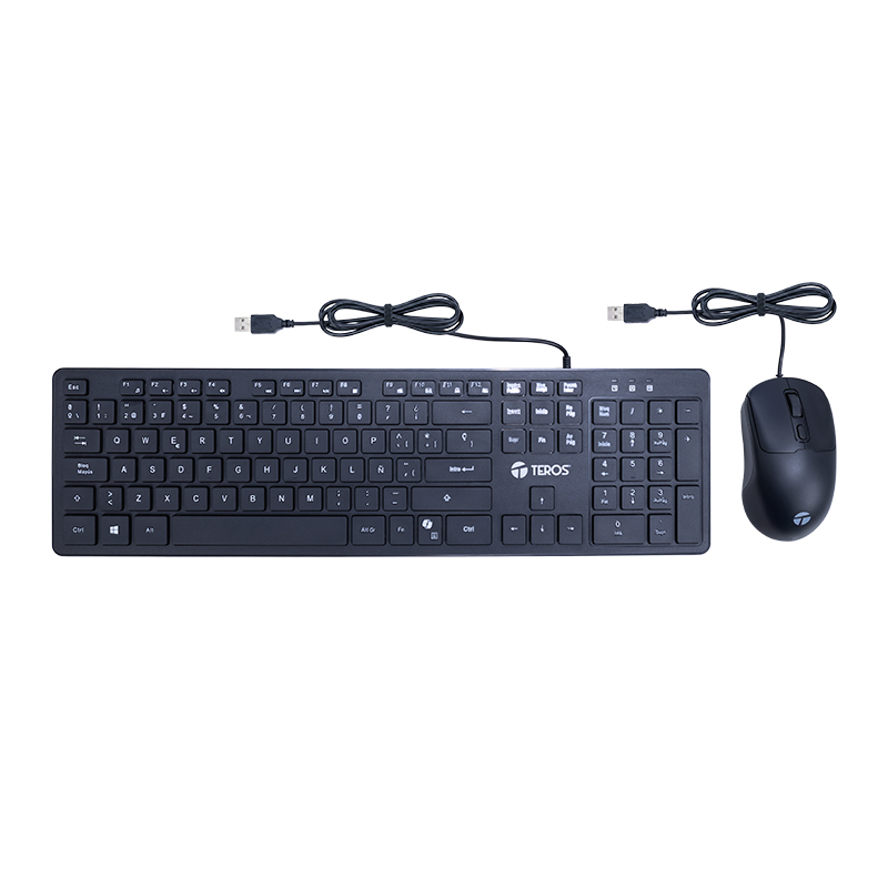 Kit Teclado + Mouse Teros Te-5019S, Tecla Copilot(Solo Teclado), Negrooptimiza T