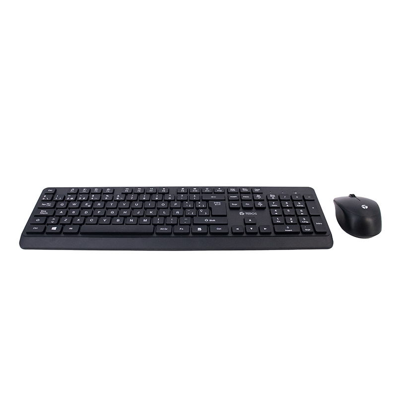 Kit Inalámbrico Teclado + Mouse Teros Te-5011Cs, 2.4Ghz, 1000Dpi, Español, Negro