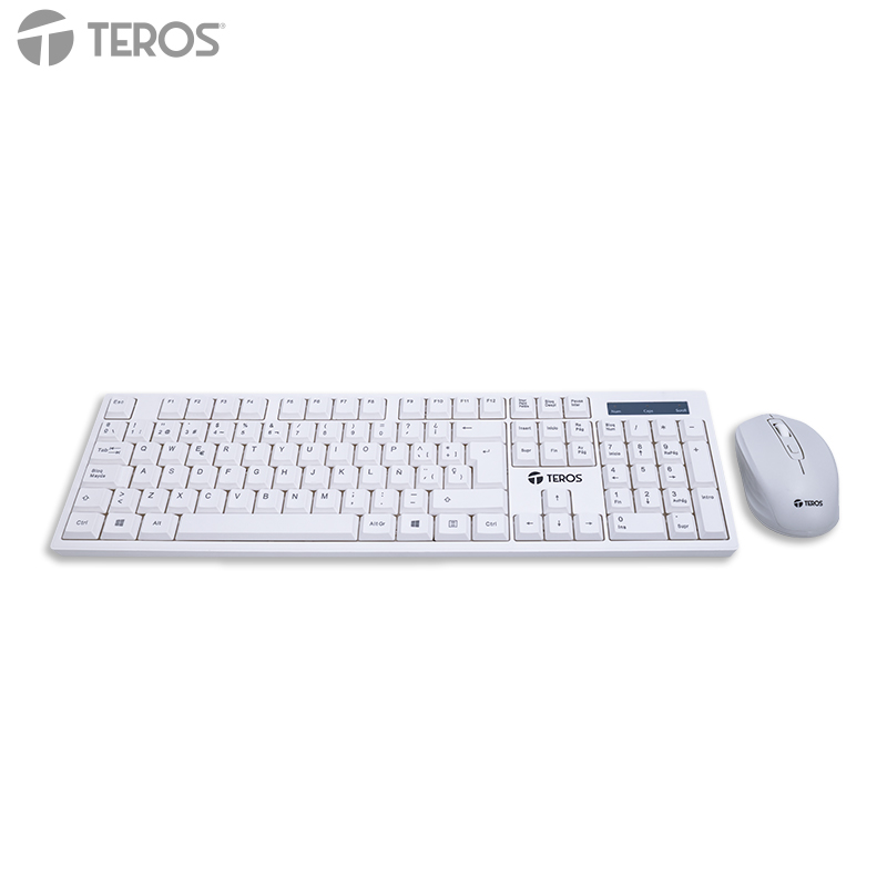 Combo Inalámbrico Teclado + Mouse Teros Te-5016S,Blancocombo Inalámbrico Teros T