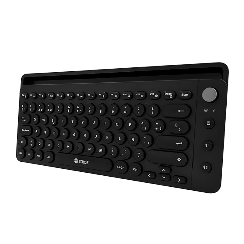 Teclado Inalámbrico Teros Te-4064N, 2.4 Ghz, Bluetooth 3.0 / 5.2, 80 Teclas, Negro @@