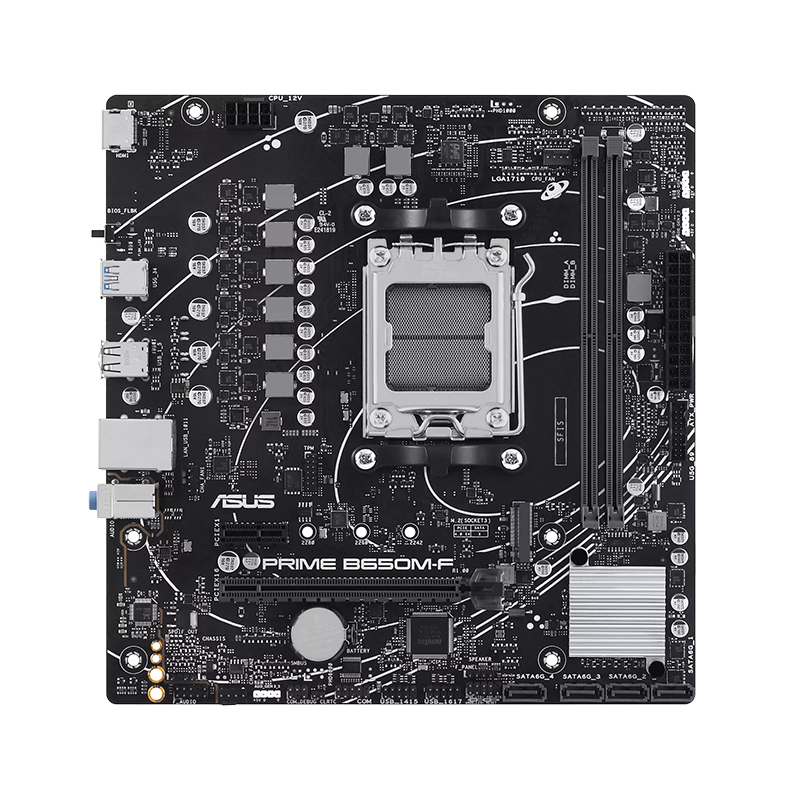 Motherboard Asus Prime B650M-F, Chipset AMD B650,Socket AMD Am5, Matxsoporta Pro