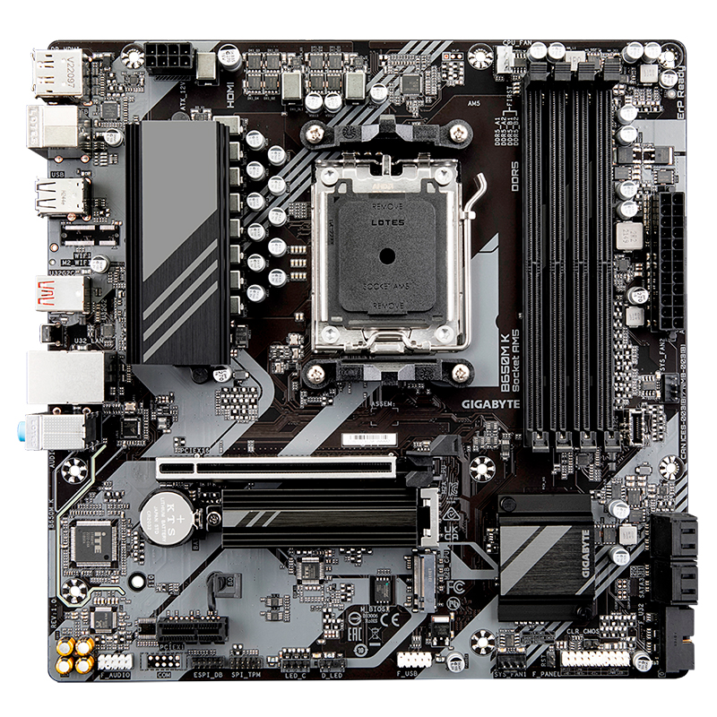 Motherboard Gigabyte B650M K, Am5, Ddr5, Hdmi, Dp, Hd Audio.soporta Procesadores