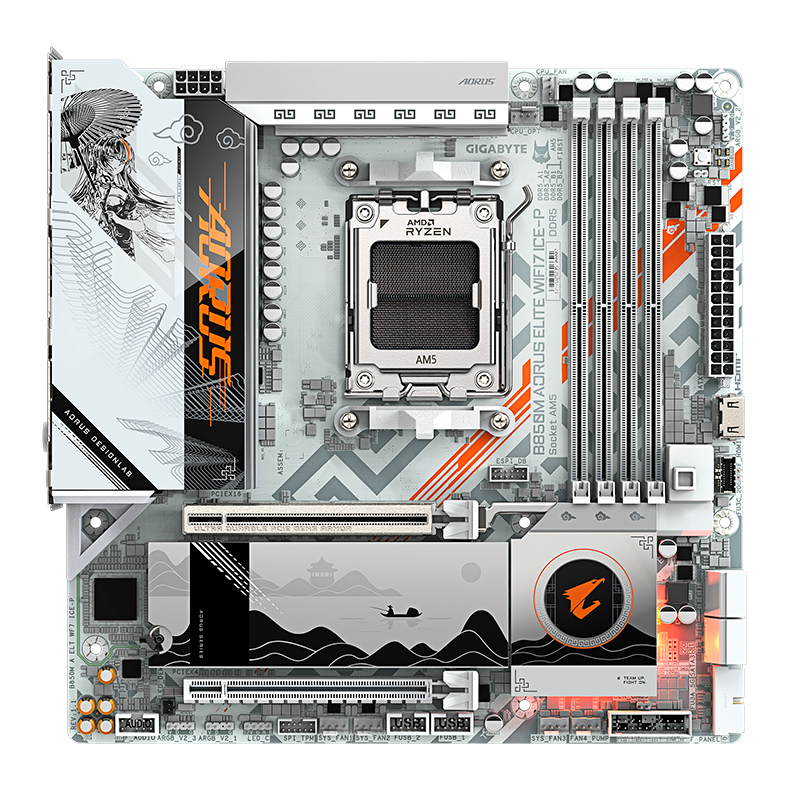 Motherboard Gigabyte B850M Aorus Elite Wifi7 Ice-P, Chipset AMD B850, Socket AMD Am5,