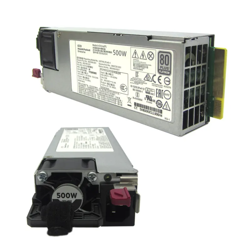 Fuente De Alimentación Hpe 865408-B21, 500W, 100V- 240Vac, 80 Plus Platinum, Hot-Plug