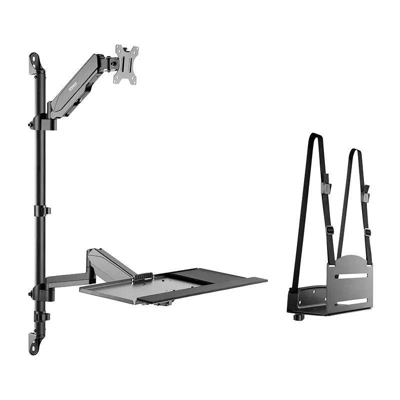 Soporte De Pared + Bandeja Para Teclado Para Monitor Speaka Professional Sp-Mm-710