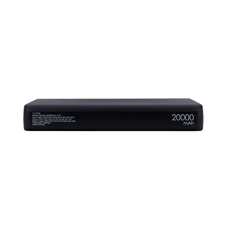 Powerbank Teros Te-7057N, 20000Mah, Usb-A, Usb-C,Negromantén Tus Dispositivos Ca