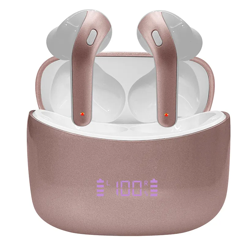 Audífonos Teros Te-8074Gr, Bluetooth, Tws, Rosa/Doradolos Audífonos Bluetooth Te