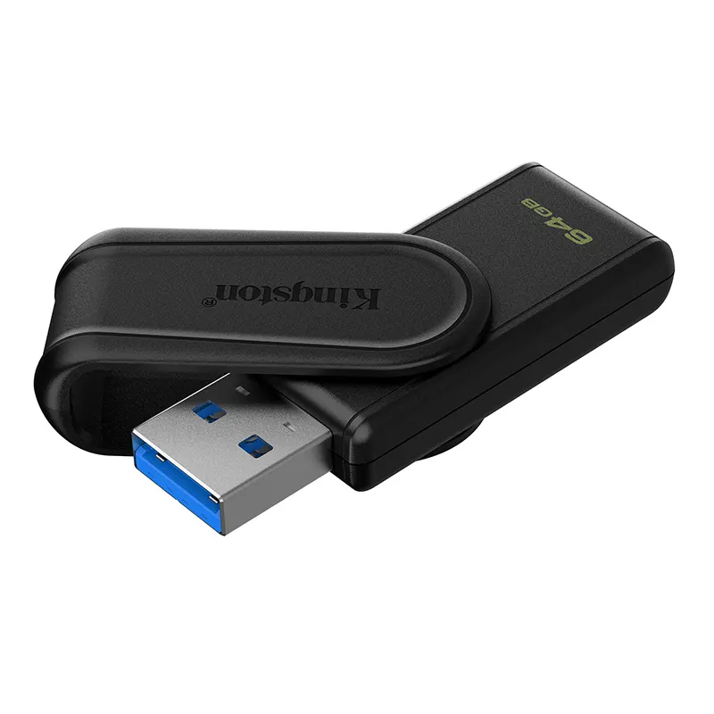 Memoria Flash USB Kingston DataTraveler Exodia S, 64GB, interfaz: USB 3.2 Gen 1, Negro