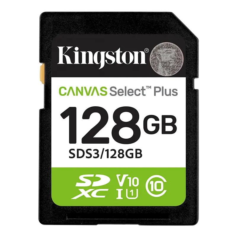 Memoria Card SD Kingston SD Canvas Select Plus 128GB, categoría de velocidad: UHS-I/U1/V10