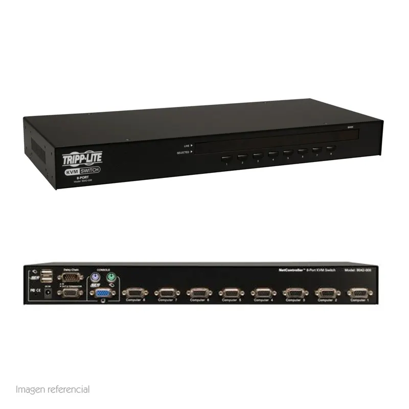 Kvm Switch Tripp-Lite, 8 Puertos Usb/Ps2, Controlde 8 Ordenadores, Presentación En Ca