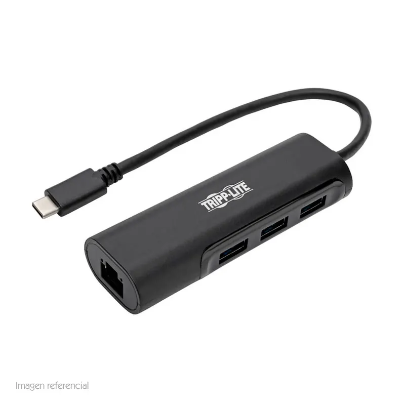 Hub USB Type-C, Portátil Tripp-Lite U460-003-3A1Gb, 3 Puertos USB 3.1, Rj45, 5 Gbps.