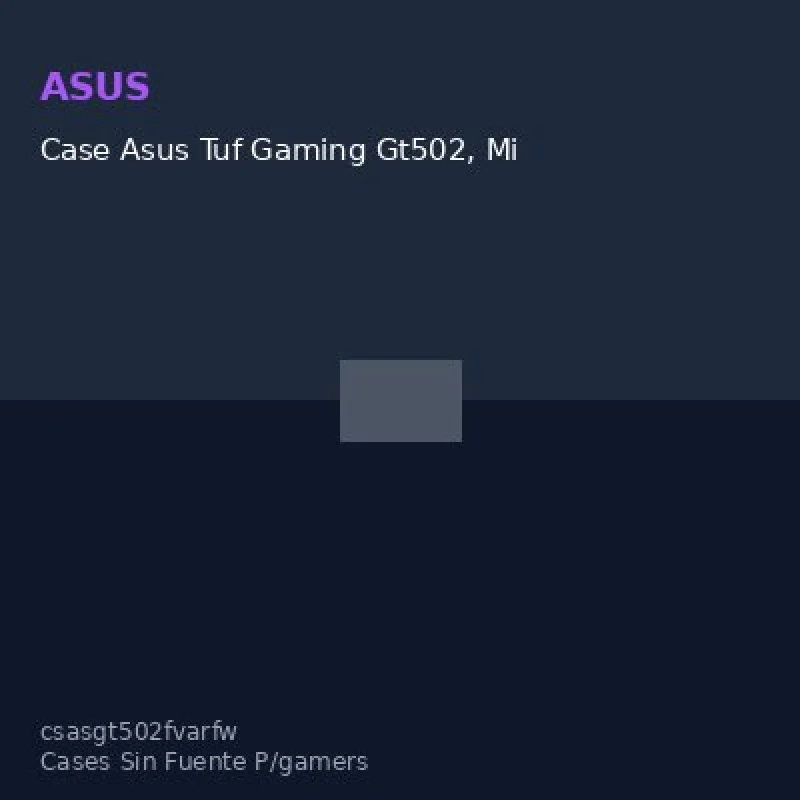 Case Asus Tuf Gaming Gt502, Mid-Tower De Doble Cámara (Dual Chamber), Color Blanco @@