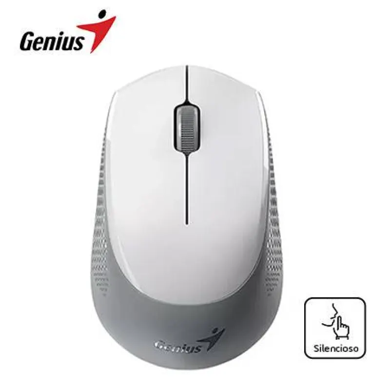 MOUSE GENIUS DUAL WIRELESS/BT NX-8000S BT BLUEEYE SILENT ERGONOMICO WHITE/GREY (31030034400)