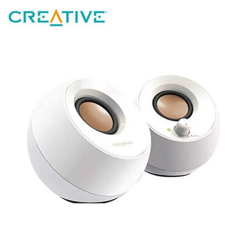PARLANTE CREATIVE PEBBLE 2.0  4.4W 3.5MM USB-POWER WHITE (51MF1680AA001)