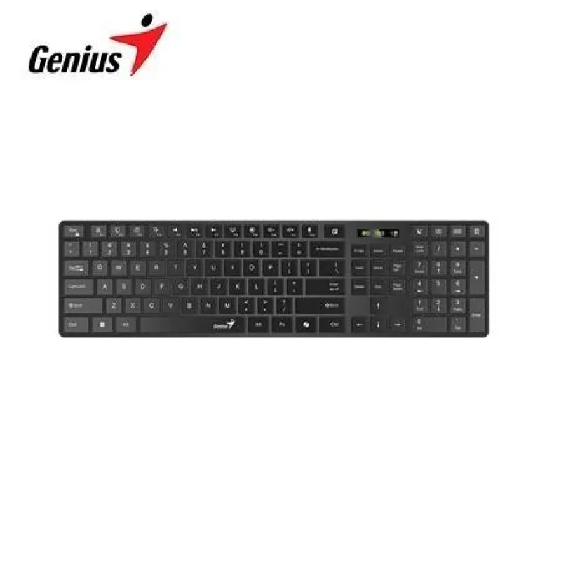 TECLADO GENIUS DUAL WIRELESS/BT SLIMSTAR 7250BT AI COPILOT MULTIMEDIA SP BLACK(31320004407)