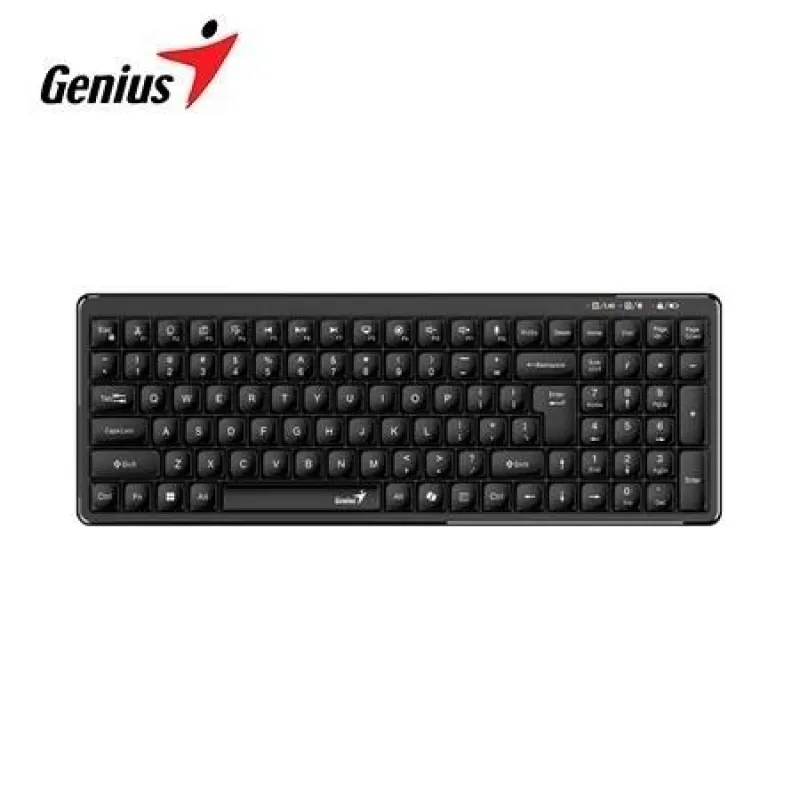 TECLADO GENIUS DUAL WIRELESS/BT LUXEMATE Q7100BT AI COPILOT MULTIMEDIA SP BLACK (31320005401)