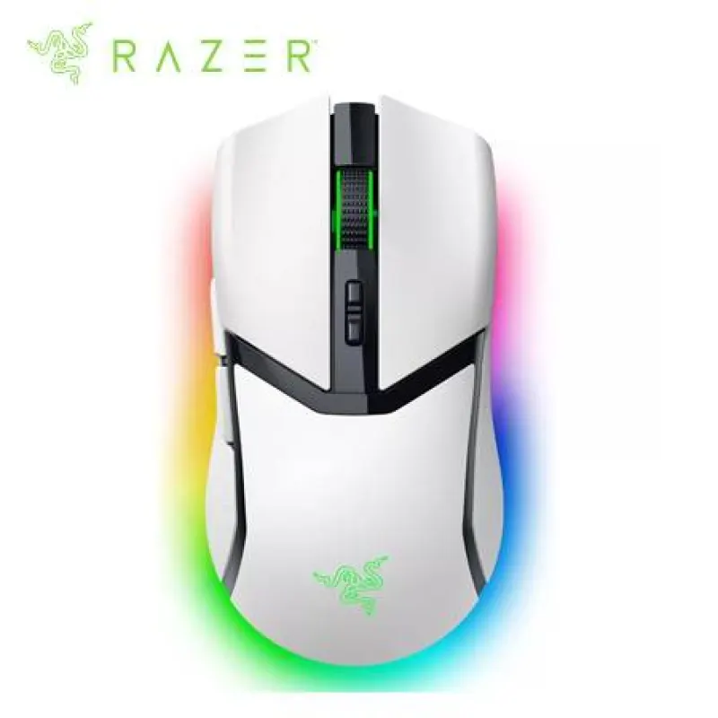 MOUSE RAZER COBRA PRO 30K DPI MULTI-DISPOSITIVO 170H WIRELESS / BT / USB-A SWITCH OPTICO 90M 11 ZONAS CHROMA WHITE (RZ01-04660200-R3U1)