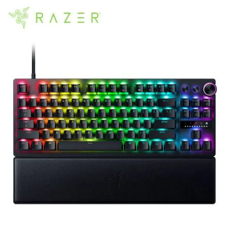 TECLADO RAZER HUNTSMAN V3 PRO TKL  OPTO MECHANICAL SWTICH ANALOGO US CHROMA BLACK (RZ03-04980200-R3U1)