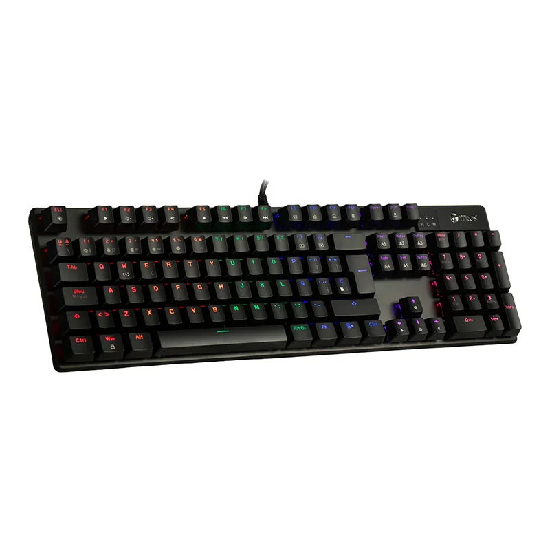 Teclado Mecánico Te-4068G, Retroiluminación Rainbow, USB 2.0, Español, Color Negro @@