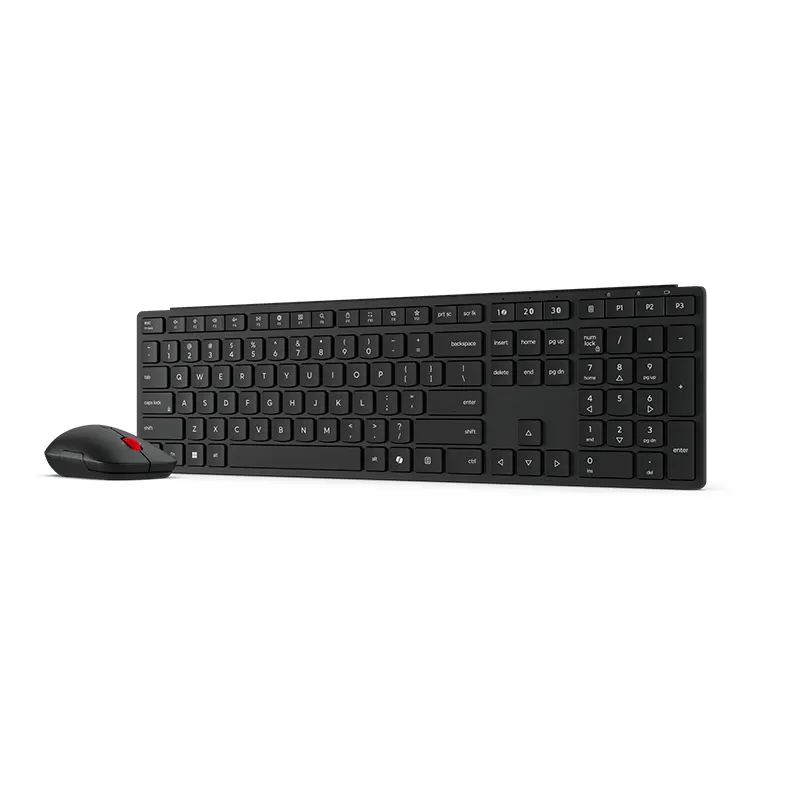 Teclado Y Mouse Inalámbricos Multimodo Lenovo Procombo 6000-La Español 171 (Sin Bater