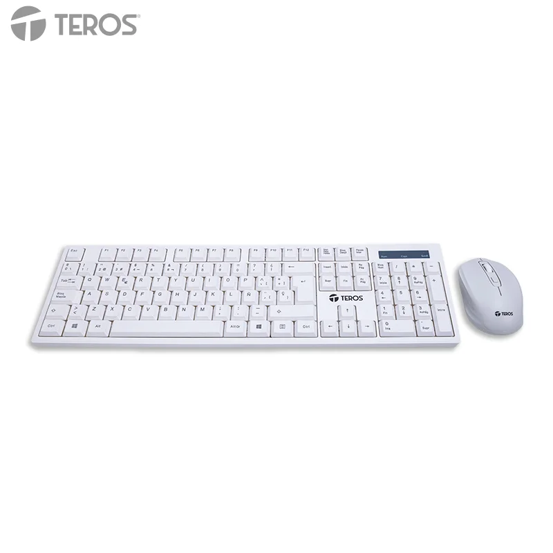Combo Inalámbrico Teclado + Mouse Teros Te-5016S,Blancocombo Inalámbrico Teros T