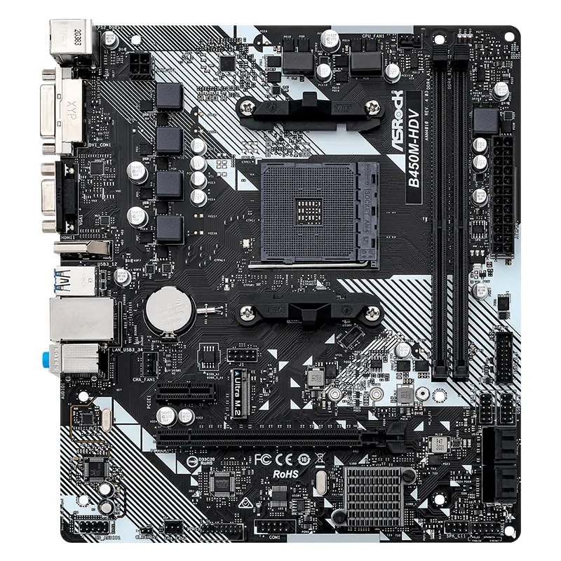Motherboard Asrock B450M-Hdv R4.0, Chipset AMD B450, Socket AMD Am4, Matxsoporta
