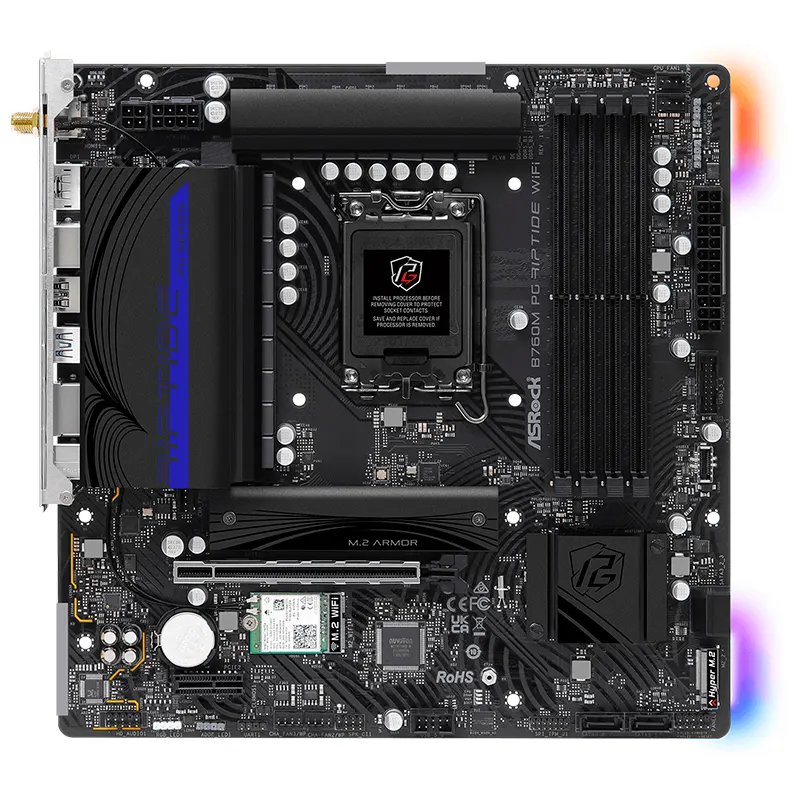 Motherboard Asrock B760M Pg Riptide Wifi, Chipsetintel B760, Lga1700, Matxsoport