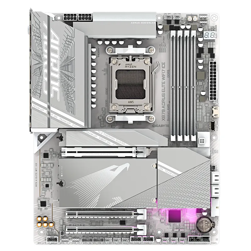 Motherboard GIGABYTE X870 AORUS ELITE WIFI7 ICE, Chipset AMD X870, Socket AMD AM5, ATX