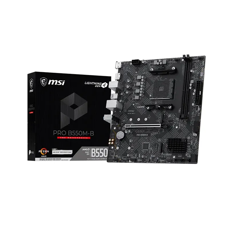 Placa Madre MSI Pro B550M-B, AMD B550, Socket Am4, Ddr4, Micro-Atxla MSI Pro B55