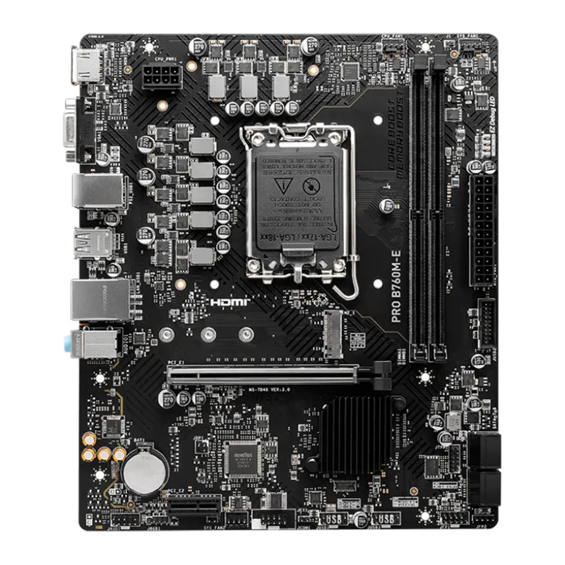 Motherboard MSI Pro B760M-E, Chipset INTEL B760, Lga1700, Hdmi, Vga, Matxsoporta