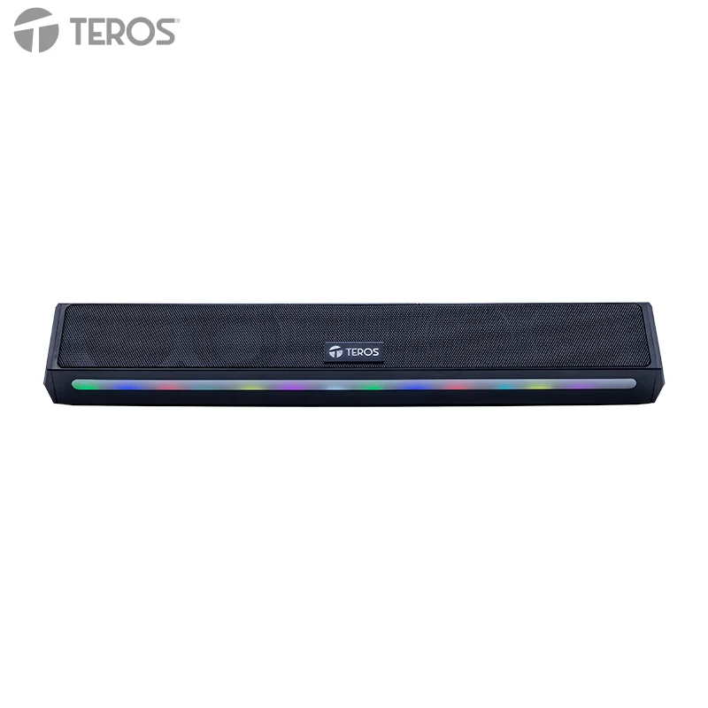 Barra De Sonido Portátil Teros Vibe Te-Vib6054Blk, BT 6.0, 20W, Usb, Luces Rgbme